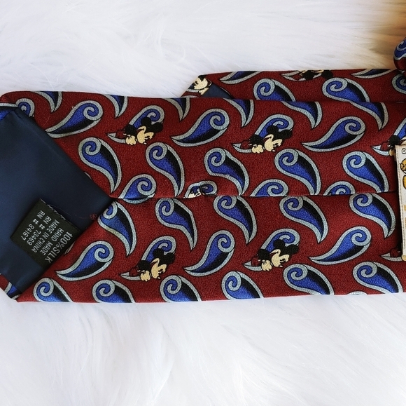 Vintage Mickey Mouse Silk Tie 59" - Picture 4 of 4